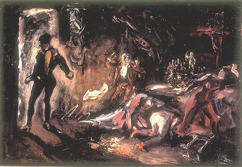 Max Slevogt Don Juans Begegnung mit dem steinernen Gast, china oil painting image